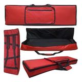 Capa Bag Master Luxo Para Teclado Casio Ctk-6200 Vermelho