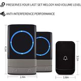 Auto-gerador Wireless Smart Wireless Doorbell (preto)