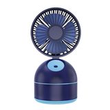 Multifuncional Usb Mini Umidificação Desk Fan Azul