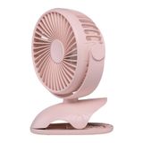 Portátil Usb Carregamento Fan Clip Desktop Fan 4w Rosa