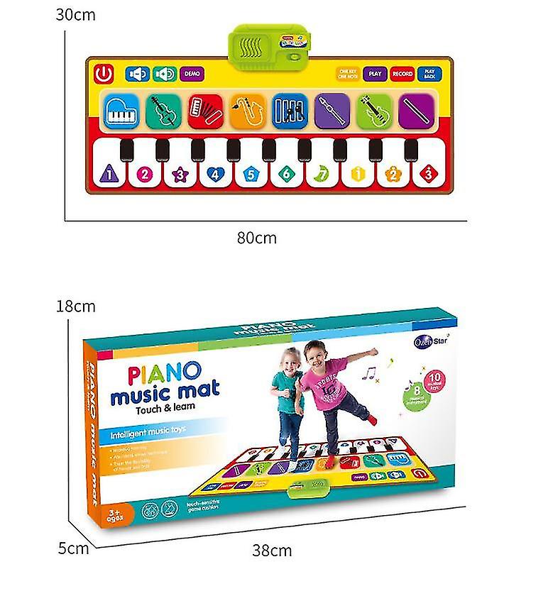 Crianças Tapetes Musicais Piano Elétrico Teclado Pista De Dança Touch