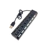 Hub Usb 7 Portas Usb 2.0 Pendrive Mouse Teclado Adaptado