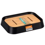 Saboneteira De Plástico Bambu Porta Sabonete Bancada Ordene