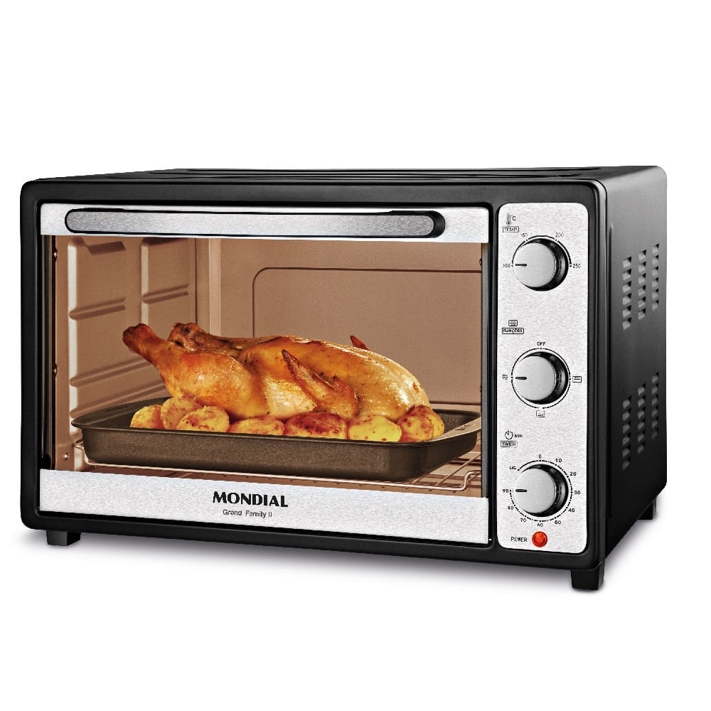 Forno Elétrico Mondial 52 Litros Grand Family Ii Preto Fr52 – 127 Volts