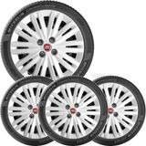4x Calota Fiat Punto Idea Siena Aro 15 Com Emblema 208cp