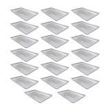 20 Formas Assadeiras Lisa 0,6mm Pão Doce Alumínio 58x70x3,5