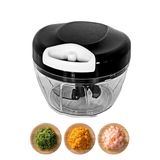 Miniprocessador Triturador Manual De Alimentos 3 Lâminas