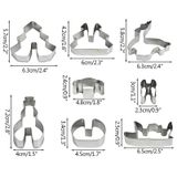 8 Unidades/conjunto De Molde De Biscoito De Aço Inoxidável