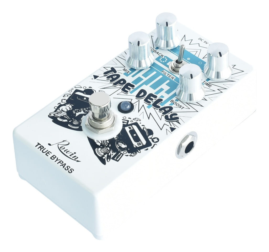 Pedal De Efeito De Guitarra Rowin Re-01 Tape Delay True Bypa