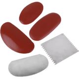 5pcs Ferramentas Cerâmicas Aço Serrado Raspador Cerâmica Argila Sili