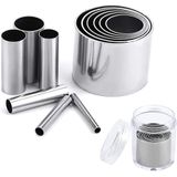 12 Pcs Furo Oco Punção Cortador Conjunto Com Caixa De Armazenamento Stainl