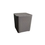 Mesa Auxiliar De Jardim Rattan Capri Cinza