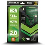 Cabo Hdmi 2.0 4k 50/60hz 2160p 3 Metros