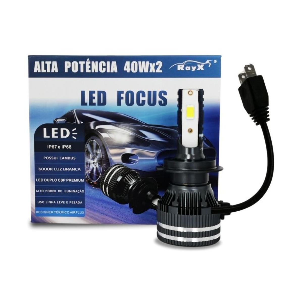 Lampada Ultraled Farol Ray-x Led Focus H7 40wx2 Com Canbus - Carrefour