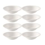 Conjunto 8 Pratos Fundo Cerâmica 20cm Perla Branco