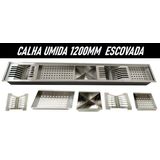 Calha Úmida Gourmet Canal Organizador Escorredor Inox 120cm