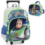 Kit Mochila De Rodinhas Lancheira Luxcel Toy Story Azul