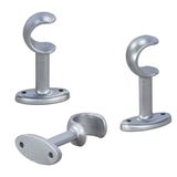 Kit Suporte Cortina Varão 28mm Metal Resistente Branco, Pret