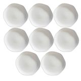 Conjunto 8 Pratos Raso Cerâmica 27cm Orion Reativo Branco