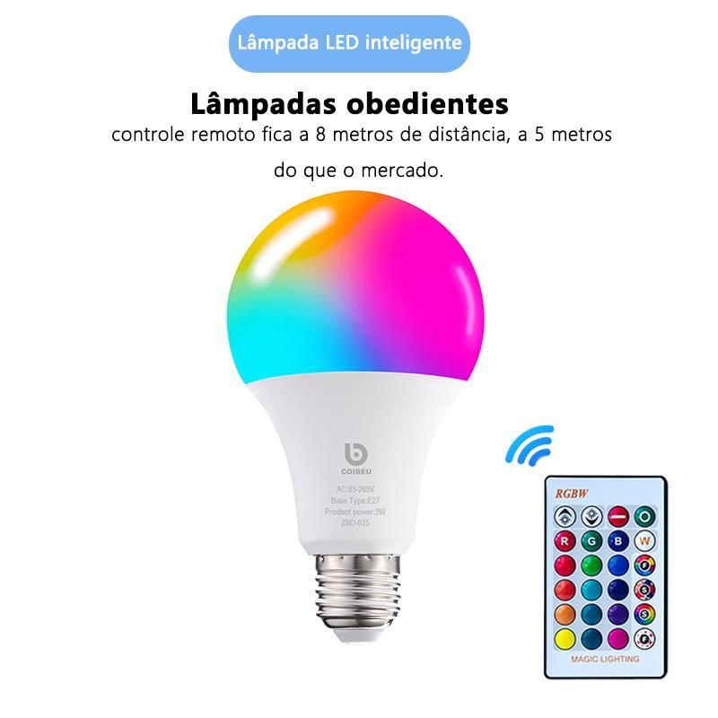 Lâmpada Bulbo Led Rgb 9w Luz Colorida 16 Cores Controle Carrefour 2964