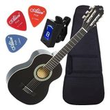 Kit Violão 3/4 Acústico Nylon N6 Bk Giannini Envio Promocion