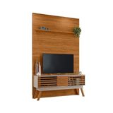 Rack Bancada E Painel Frizz Premium Para Tv De 65 Polegadas Cor Fendi Naturale - Madetec