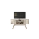 Rack Bancada Atlanta Para Tv 55 Polegadas Cor Calacata Off White - Madetec