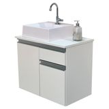Balcão Banheiro Mdf - Abrazzo 60cm Com Cuba