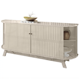 Aparador Buffet Monaco 4 Portas 2 Gavetas Cor Calacata Off White - Madetec