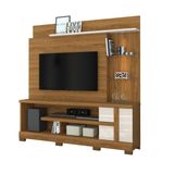 Estante Home Theater Alan Para Tv Até 55 Com Pés 1 Porta Cor Naturale Off White - Madetec Móveis