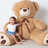 Urso Gigante de Pelúcia Tommy Buba Bege 7565