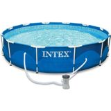 Piscina Intex Armação Metal Galvanizado 6.503L Filtro 220V