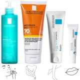 Kit La Roche Effaclar Anthelios Xl70 Cicaplast Rosto Labios