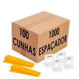 1000 Espaçador Nivelador + 100 Cunhas Piso Porcelanato 2mm U