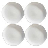 Conjunto 4 Pratos Raso Cerâmica 27cm Orion Reativo Branco