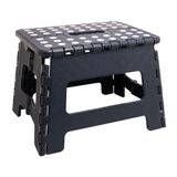 Banco Dobrável Lyor De Plástico Cinza 22cm