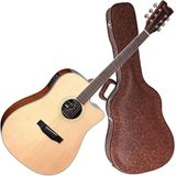 Violão Elétrico Folk Aço Emd370ce Natural Eagle Com Case