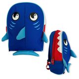 Mochila Escolar Alça Acolchoada Infantil Tubarão Azul