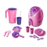 Kit Cozinha Infantil Panelinha Air Fryer Jarra Pratinho 16pç