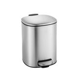 Lixeira Em Inox Com Pedal E Tampa Com Amortecedor - Inox -5l