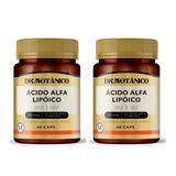 Kit 2 Un - Acido Alfa Lipoico 600mg 60 Caps - Dr. Botanico