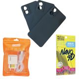 Capinha Preto Para Moto G04 + Carregador Turbo + Pelicula 9d