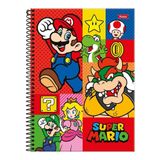 Caderno Univ. 1 Matéria 80fls Super Maio Personagens Foroni