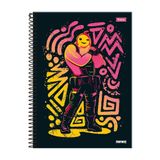 Caderno 10 Matérias 160fls Fortnite Preto Foroni