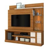 Estante Home Theater Alan Para Tv Até 55 1 Porta Cor Naturale Off White - Madetec Móveis