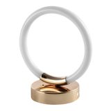 Abajur Moderno De Mesa Led 19w Dourado Minimalista Round