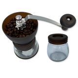 Moedor De Café Manual Vidro E Inox Marrom Com Regulagem