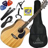 Kit Médio Violão Eletroacústico Folk Aço Giannini Gf1d Zw