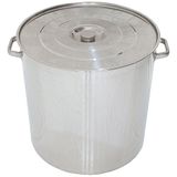 Panela Caldeirão Em Aço Inox N55 125 Litros Grande Alta