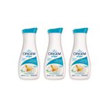 Hidratante Origem 380ml Proteínas Do Leite E Aveia Kit 3un